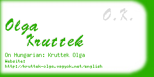 olga kruttek business card